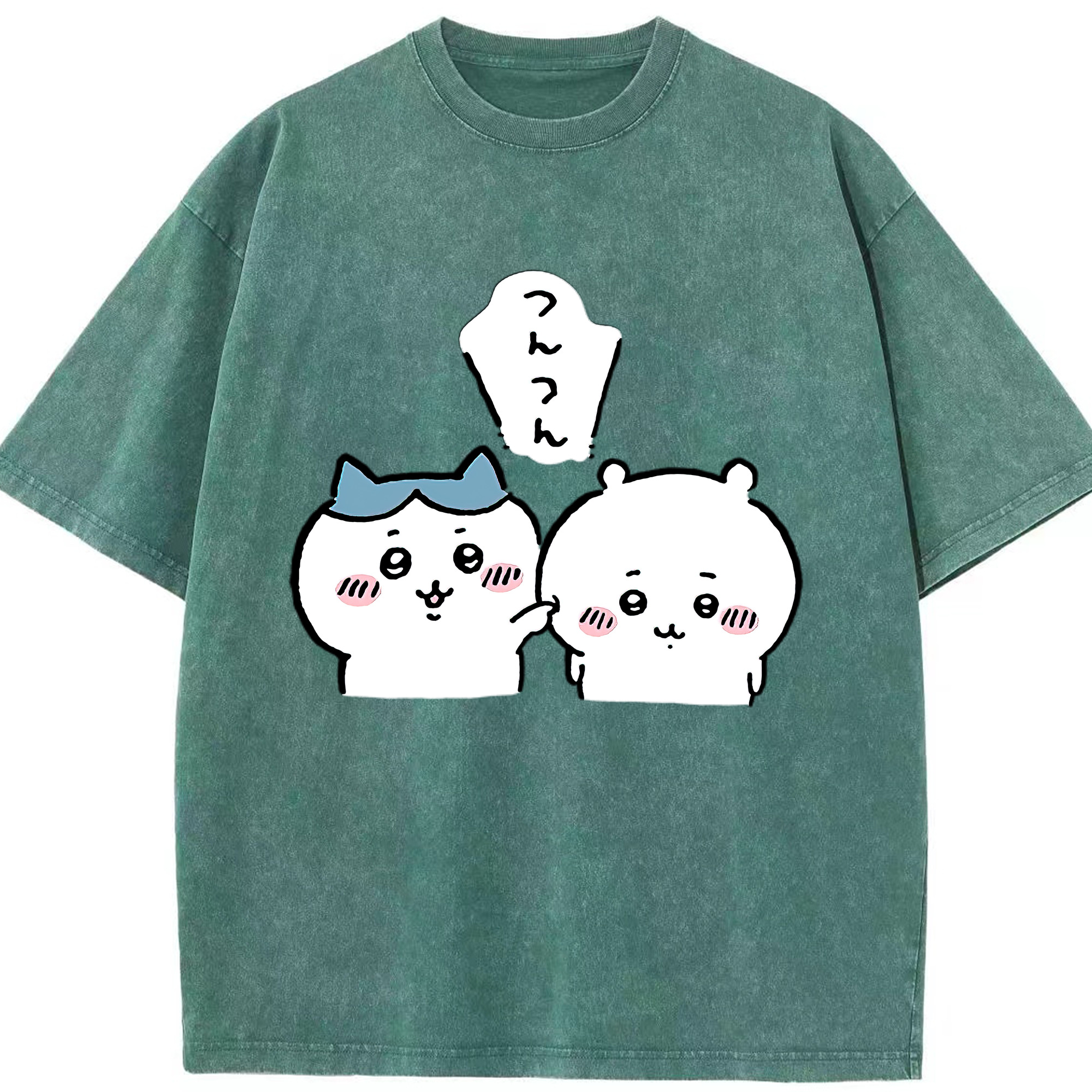 （画像用） ちいかわ ちいかわ Chii-kawa chiikawa 綿100% ヴィンテージ風 半袖Tシャツ（フロントプリント）